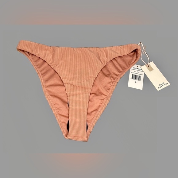 NWT Good American ‘Rib Better Bikini Cheeky’ Bottom in Desert Rose, Size Large - Picture 5 of 15